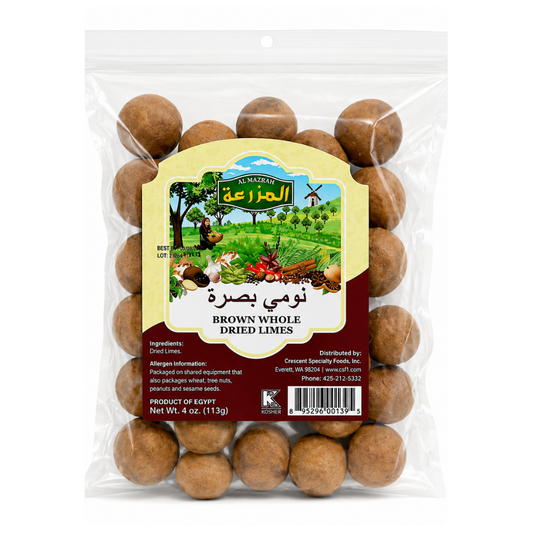 SP34B – Al Mazrah Whole Brown Dried Lime 20 x 4 oz