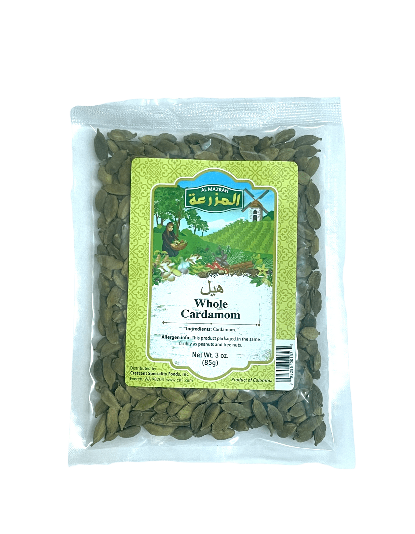 SP34C – Al Mazrah Bags Whole Cardamom 24 x 3 oz