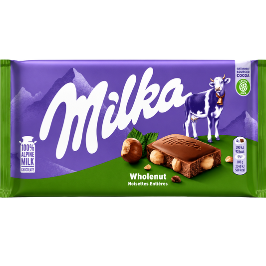 SW08K - Milka Whole HazelNuts Bars 17 x 100 gr