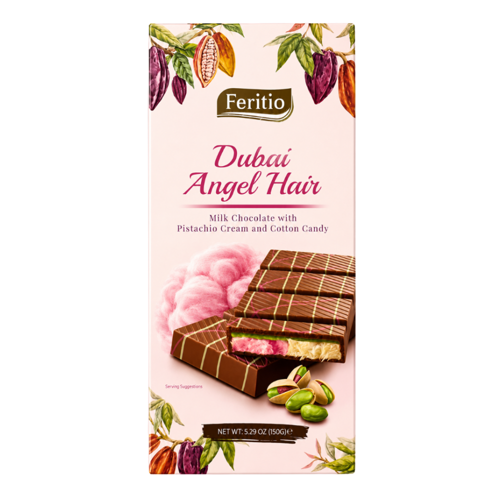 SW0908 - Feritio Angel Hair Dubai Chocolate 48 x 150g.