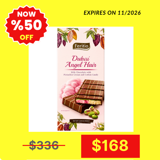 SW0908 - Feritio Angel Hair Dubai Chocolate 48 x 150g.