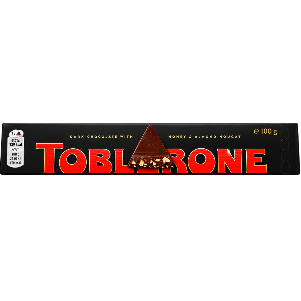 SW10JA - Toblerone Dark Chocolate with Honey & Almonds Nougat 20 x 100 g