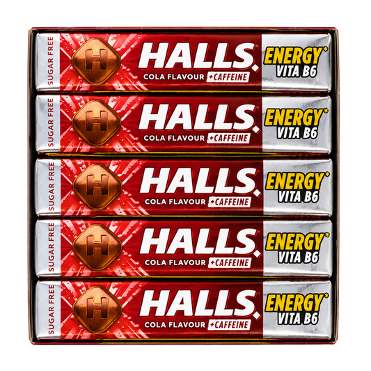 SW2107 - Halls Candy Colla + Caffine (Zero Sugar) 20 x 32g