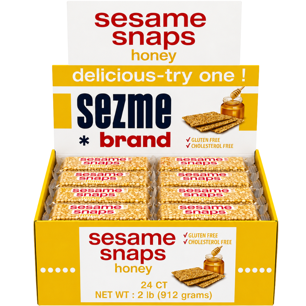 SW22C – Sezme Honey Sesame Snaps 24 x 38 g