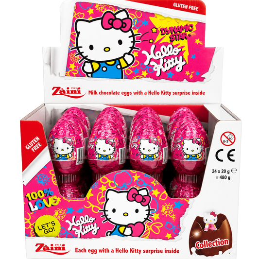 SW52D - Zaini Egg Hello Kitty Surprise Inside 24 x 20 gr