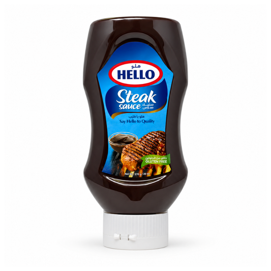 SY0104 - Hello Steak Sauce ( Plastic) 12 x 20 oz (570g)