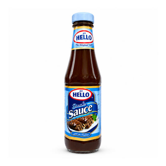 SY01A – Hello (Glass) Steak Sauce 12 x 12 oz (340g)