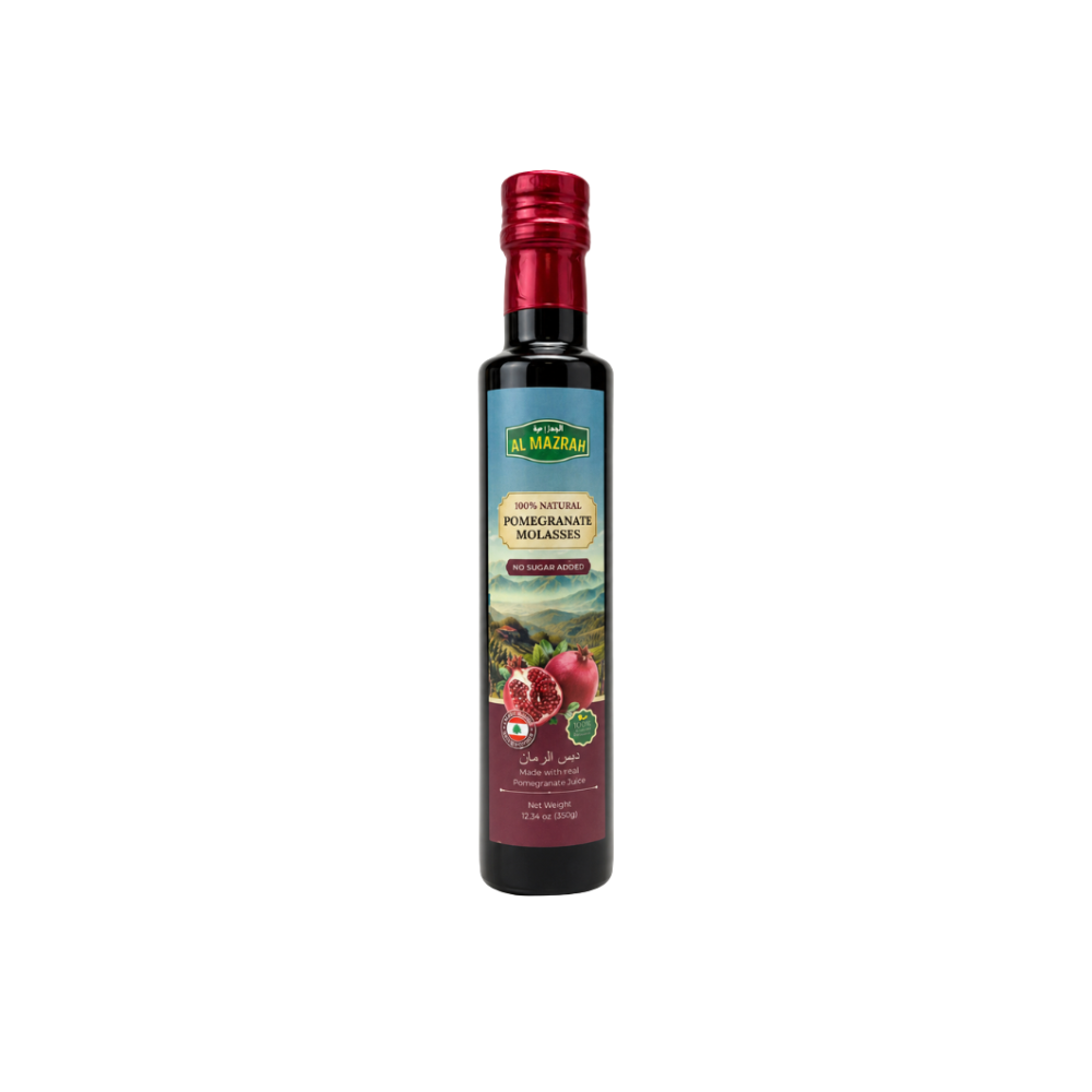 SY1101 – No Sugar Added Al Mazrah Pomegranate Molasses  Glass jar 12 x 360 ml (12.34 fl oz)