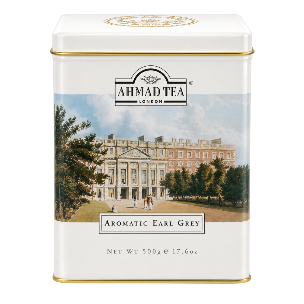 T07D - Ahmad #749 Aromatic Earl Grey Loose Tea 12 x 17.6 oz (500g) (White Tins)