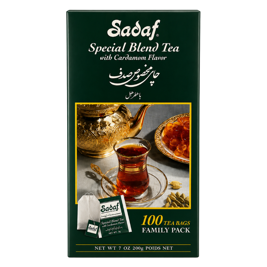 T08D – Sadaf No. 44-6167 Tea Bags Special Blend  W/Cardamon 12 x 7 oz (200g)