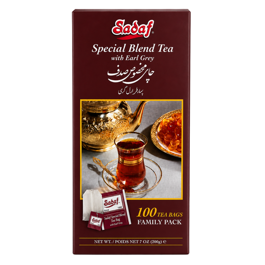T08F – Sadaf No. 44-6166 Tea Bags Special Blend Earl Grey 12 x 100
