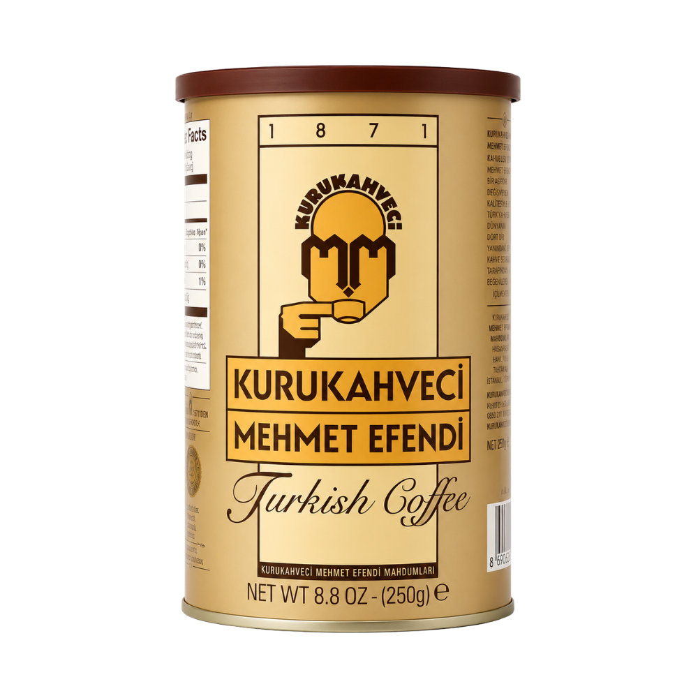 T19 – Mehmet Efendi Turkish Coffee 12 x 8.8 oz (250g) Tins!