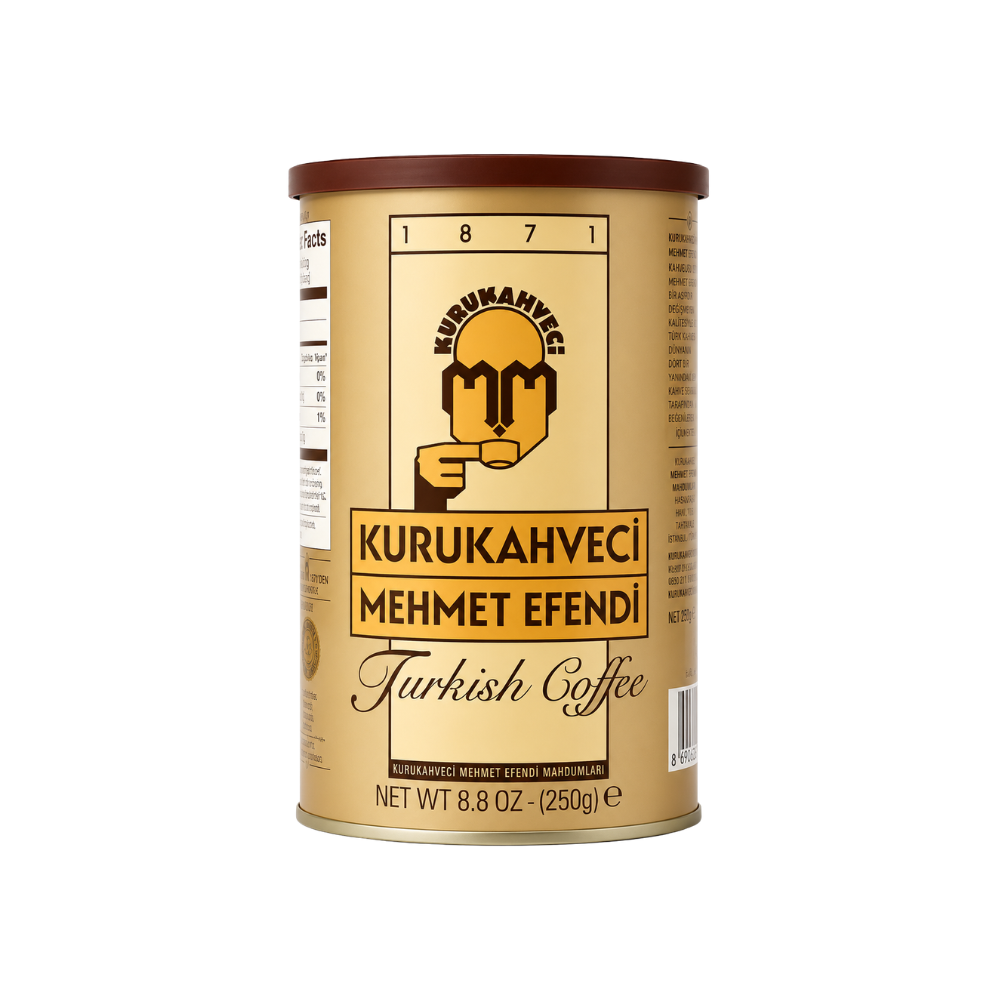 T19 – Mehmet Efendi Turkish Coffee Tins 12 x 8.8 oz (250g)