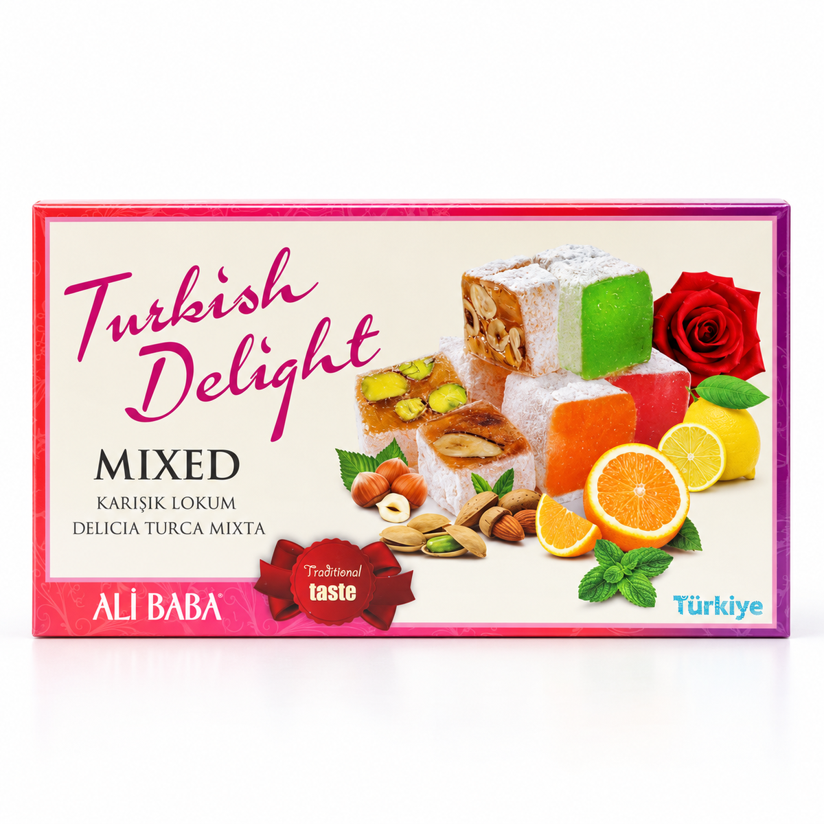 TD0106 - Ali Baba Turkish Delight Mixed 12 x 16 oz