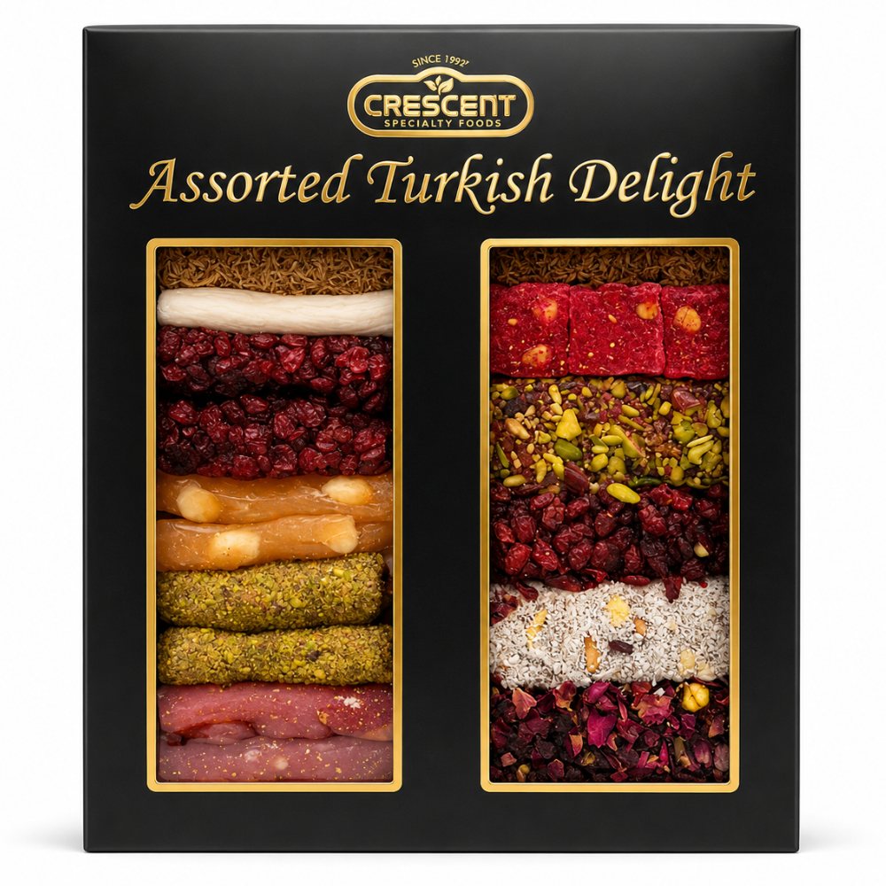 TD01E – Crescent  Assorted Mixed Turkish Delight #1 12 x 17.6 oz (500g)