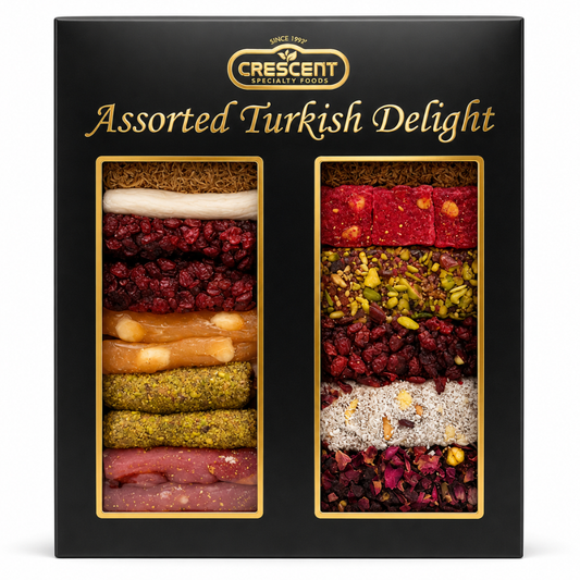 TD01E – Crescent  Assorted Mixed Turkish Delight #1 12 x 17.6 oz (500g)