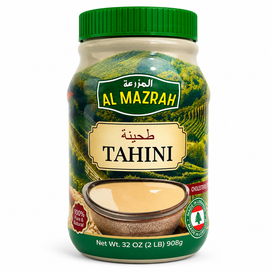 TH0902 – Lebanese 2 LB  Sesame Tahini 12 x 32 oz (907g) Al Mazrah