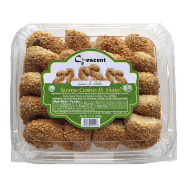 BK0128 - Crescent S Shape Sesame Cookies 10x12oz