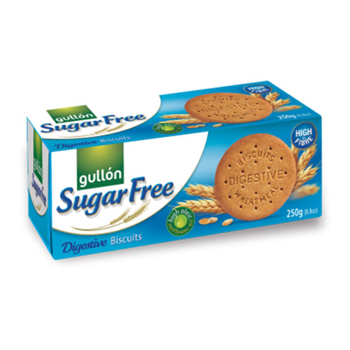 CB31D – Gullon Sugar Free Digestives Cookies 15x400g – Crescent 