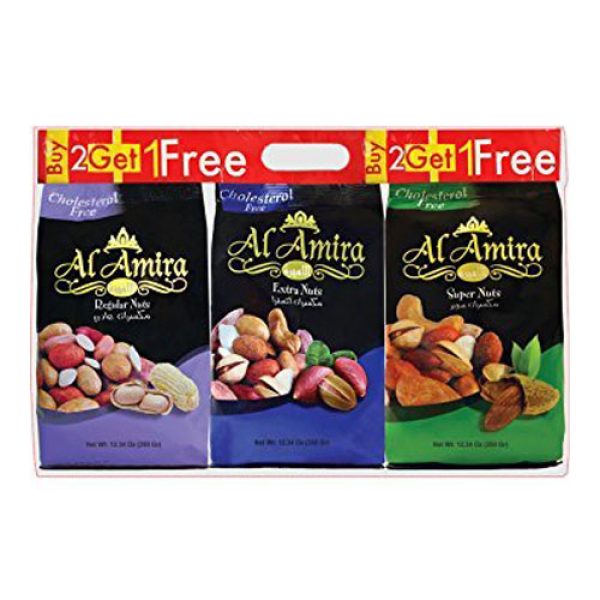NT54 - Al Amira Mixes Nuts Regular, Extra & Super 8x3Bags
