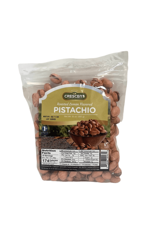 NT60F - Crescent Roasted Lemon Pistachios 16 x 10 oz