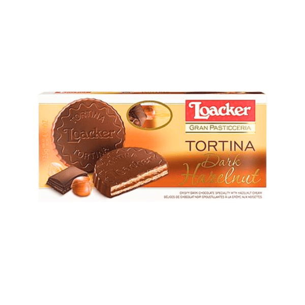 CB45B - Loacker Tortina Dark Hazelnut 12 X 125 g.