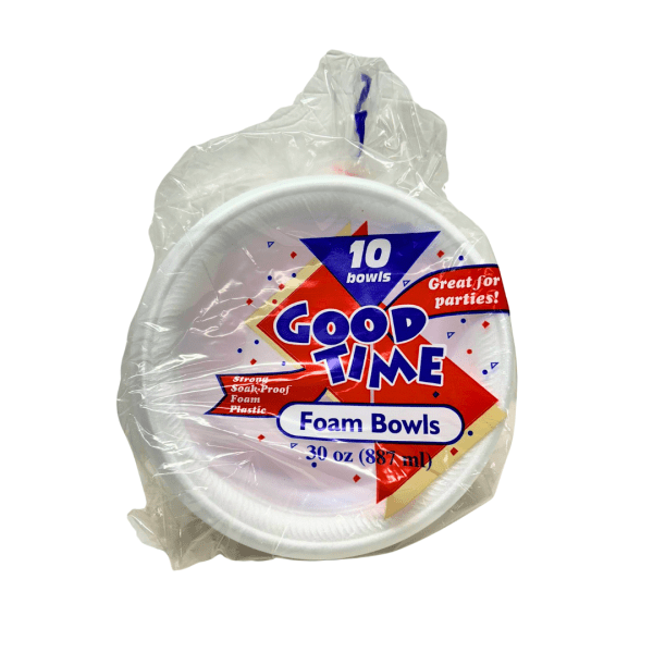 LKW01 - Good Time Foam Bowls 30/10 ct