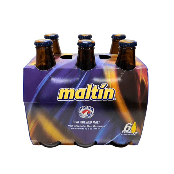 LDK5602 - Maltin Polar Real Brewed Non Alcoholic Malt 24 x 12 FL OZ Glass