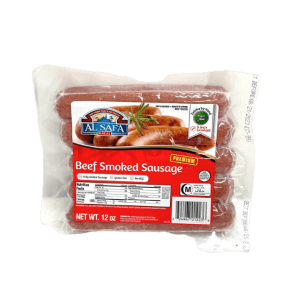 MF19R - Al Safa Beef Smoked Sausage 12 x 12 oz