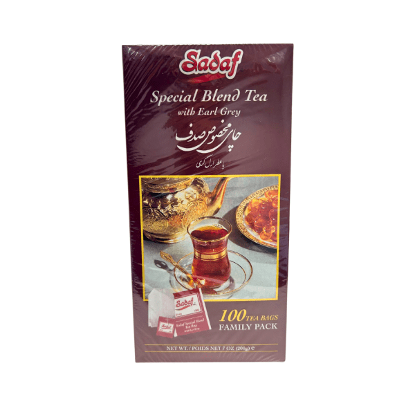 T08F - Sadaf No. 44-6166 Tea Bags Special Blend  Earl Grey  12 x 100