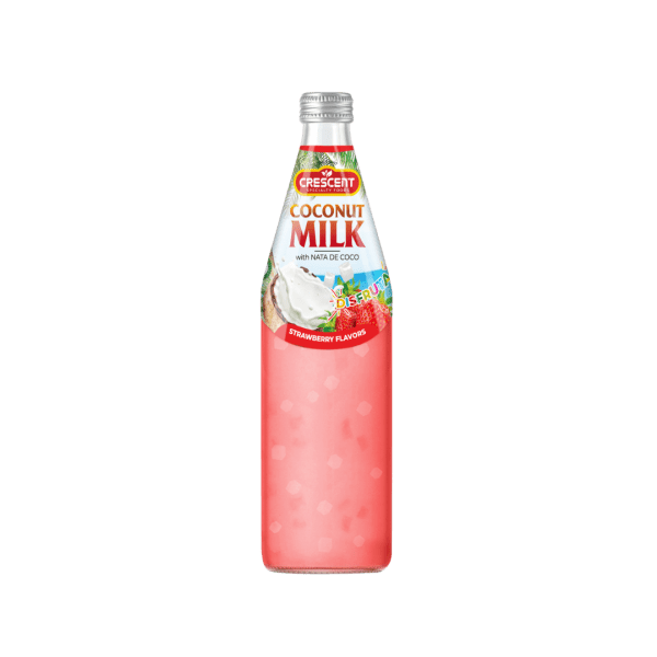 DK1205 - Crescent Coconut Milk With Nata De Coco Strawberry Flavor 12 x 485ml