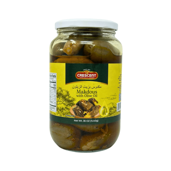 EP0301 - Crescent  Makdous Eggplant  With Olive Oil 12 x 1000 gr