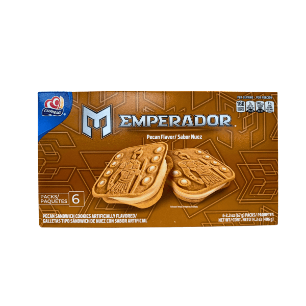 LCB02B - Gamesa Emperador Sabor Nuez (Pecan) Sandwich Cookies 12 / 14.3 oz