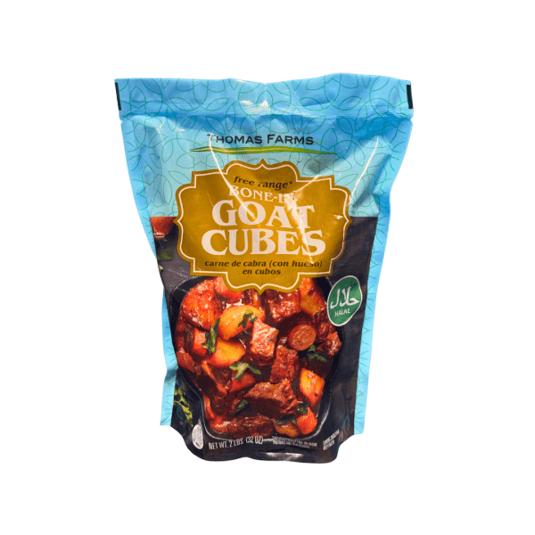 M1305 - Thomas Farm Goat Cubes Bobe In Halal 12 x 2 Lb
