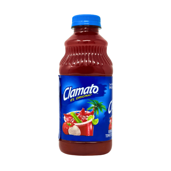 LDK28C - Motts Clamato Tomato Cocklail Original Plastic Bottle 12 x 32 oz (Blue Lid)
